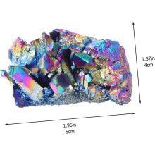 Bunte, plattierte Kristallcluster-Verzierung für die Schreibtischdekoration, Kristallblumentopf aus Stein in verschiedenen Ausführungen