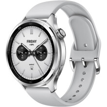 (Silver) Xiaomi Watch S4 Silver - 1.43 Inch AMOLED, 15 Day Battery, 5ATM Waterproof, Heart Rate & SPO₂ Sensor, Aluminium Case