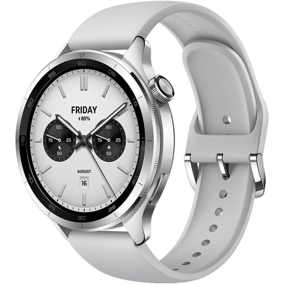 Xiaomi (Silver) Watch S4 Silver - 1.43 Inch Amoled, 15 Day Battery, 5Atm Waterproof, Heart Rate & Spo₂ Sensor, Aluminium Case