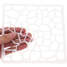 Geometrische Malschablonen für Wände und Böden, wiederverwendbare Vorlage mit Kiesel- und Ziegelmuster