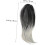 Peruca de cabelo reta do gradiente preto e branco, separação do centro do peito de cabelo do ombro de comprimento médio 1