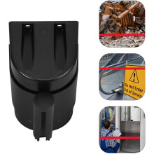 Barrière de sécurité rétractable murale, boîtier en plastique noir, 2 m, sangle de sécurité rétractable