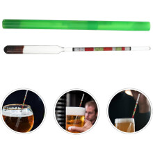 Hydromètre pour bière 3 en 1 en verre borosilicate haute densité avec bandes de couleur graduées
