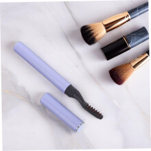 Penna piegaciglia riscaldata, mini in lega di alluminio, piegaciglia elettrico portatile per donne, senza fili, viola, strumento per il trucco