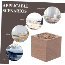 Difusor de aceites esenciales de madera para coche y hogar, para aromaterapia. Cubo de madera con fragancia.