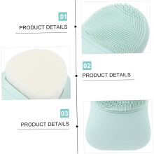 Spazzola per il viso in silicone a doppia faccia per una pulizia profonda, ideale per la cura del viso, l'esfoliazione di guance e naso.