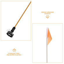Set de steaguri de siguranță pentru caiac cu steag portocaliu și bază fixă, accesoriu de navigație de înaltă vizibilitate