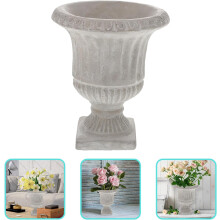 Kreative Zementkrugvase mit flachem Boden für Hydrokulturpflanzen und Blumen, schlichte Wohndekoration