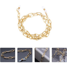 Metal clip de papel óculos cadeia rosto máscara lanyard, Gold Tone segurança máscara titular e óculos colar