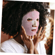 Mascarilla facial de gel fría y caliente. Mascarilla facial refrescante para terapia de spa. Alivio de las migrañas durante la noche.