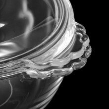 Cuiseur à œufs vapeur en verre 275 ml, résistant à la chaleur, léger et élégant