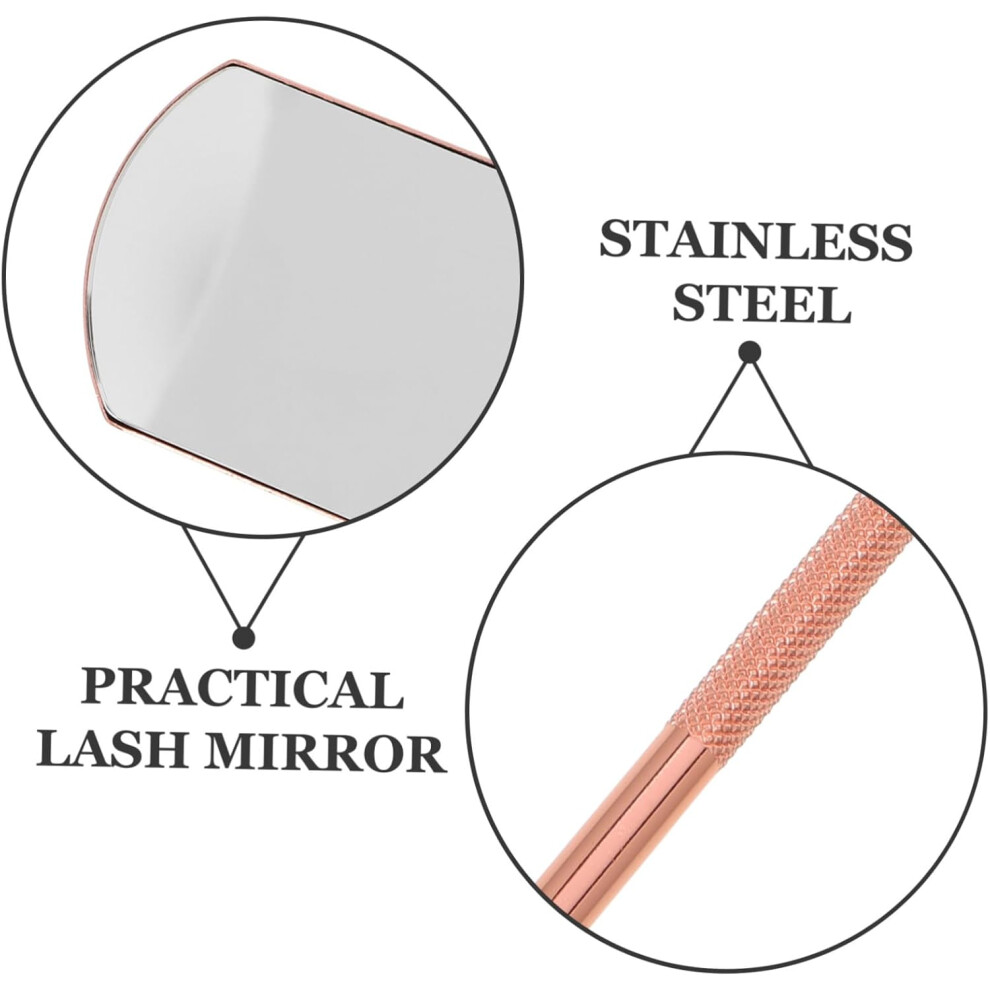 Hkhbjs Stainless Steel Detachable Eyelash Mirror For Extensions Handheld Makeup Mirror