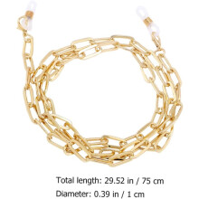 Catena per occhiali con fermaglio in metallo, cordino per mascherina, porta mascherina di sicurezza color oro e collana per occhiali