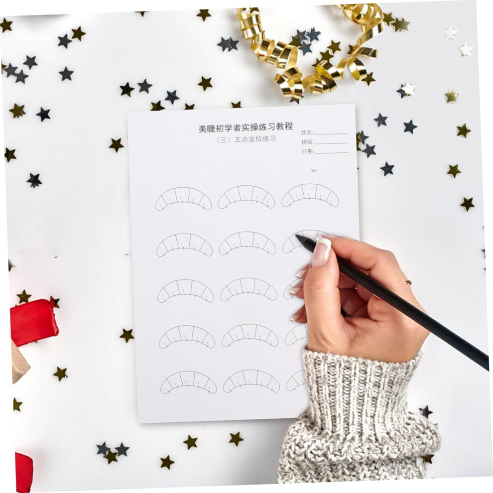 Hkhbjs Beginner Eyelash Extension Kit Practice Workbook Lash Mapping Chart Training