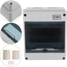 Boîte de distribution extérieure étanche à 6 voies en plastique avec rail DIN pour la protection des disjoncteurs.