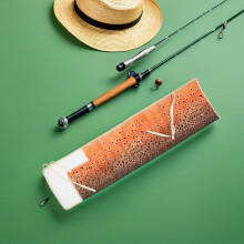 Borsa porta canna da pesca a mosca con 4 scomparti, custodia portatile per canna da pesca e esca protettiva.