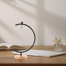 Support en fer forgé, crochet de suspension, style rustique minimaliste noir, multifonctionnel, installation facile.