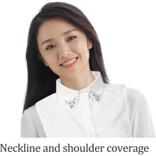 Handmade Women’s Detachable Fake Collar Blouse Accessory White Chiffon Decorative False Collar