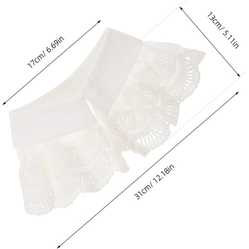 Detachable Black and White Cape Style Decorative Collar