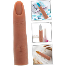 Modello di allenamento in silicone flessibile per unghie finte, ideale per la preparazione di unghie acriliche.
