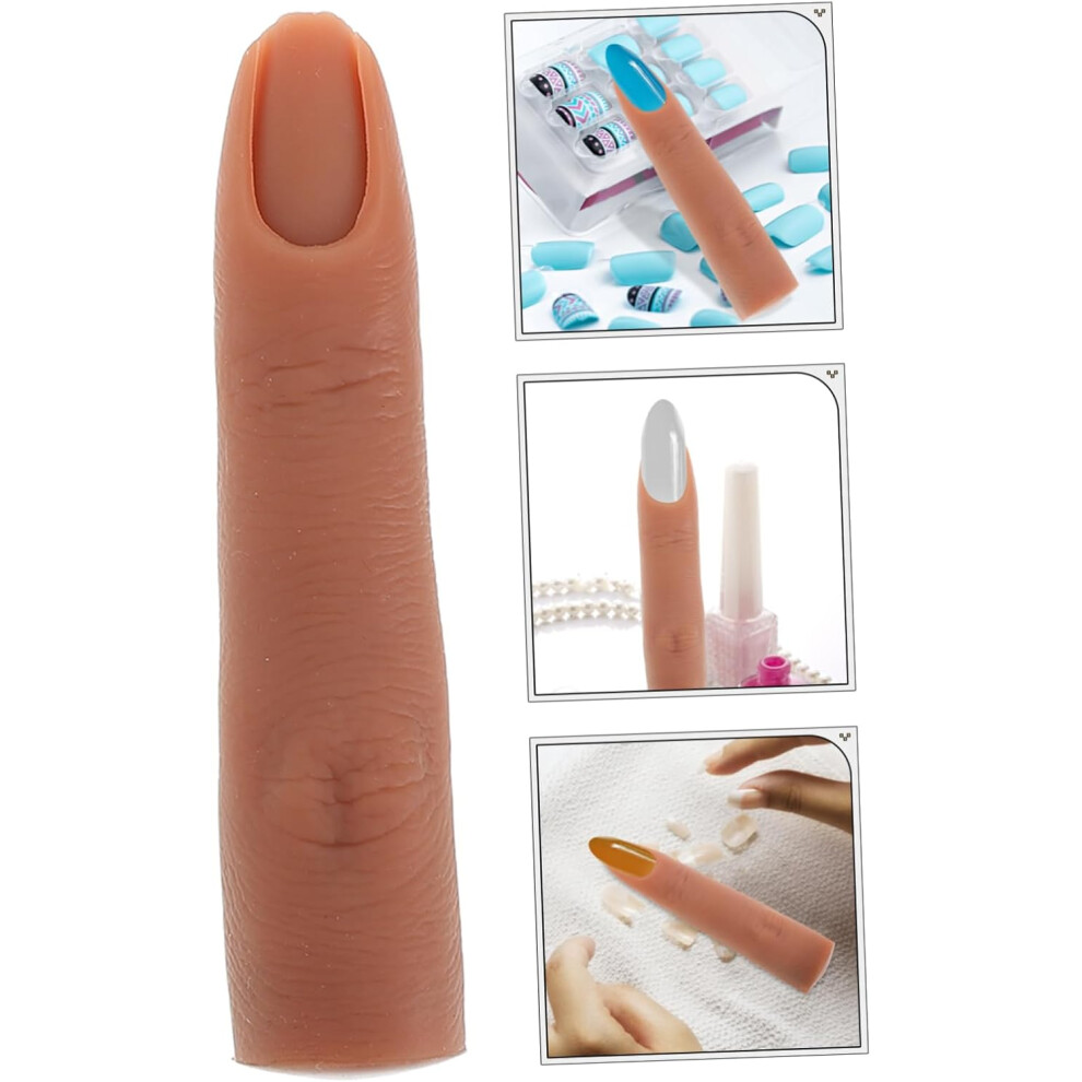 Hkhbjs Fake Nail Practice Finger Bendable Silicone Training Model For Acrylic Nails