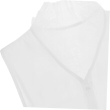 Colletto finto in chiffon a V, accessorio per camicia da donna e ragazza, maglione base, bianco