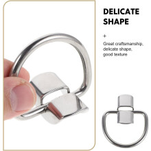 Fibbia per cintura da immersione a forma di D in acciaio inossidabile con clip di ritenzione dei pesi.
