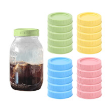 Pcapzz Mason Jar Lids 70mm Plastic with Gasket 20 Pcs