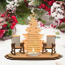 Weihnachtsbaum-Kerzenlampenständer aus Holz, 1 Stück