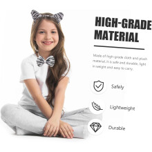 Tigerjunges-Haarreif mit Fliege für Jungen und Mädchen, Haarreifen mit Tierohren, Party-Haarreif, Accessoire für Cosplay