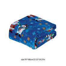 Christmas Blanket Blue Polyester 70x100cm
