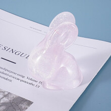 Molde de silicone de coelho 3D DIY molde de artesanato de resina epóxida com orelhas longas forma de coelho pequeno