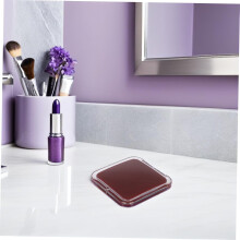 Double-Sided Makeup Mirror Folding Compact Design for Travel Square Shape Magnified Double-Sided Mirror