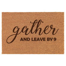 Coir Doormat Brown Rectangular 16 x 24 in
