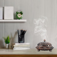 Quemador de incienso Adorno Aleación de zinc Estilo artístico antiguo Soporte de aroma de escritorio Purifica