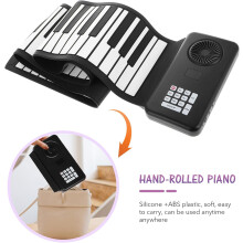 Portable Foldable Electronic Keyboard 88 Keys Roll up Piano Keyboard Soft Silicone Material