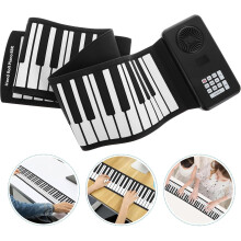 Tastiera elettronica portatile pieghevole a 88 tasti, arrotolabile, in morbido silicone.