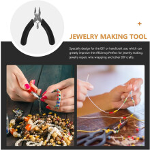 Pince coupante à bec rond en acier inoxydable pour bijoux et loisirs créatifs, outil de pliage pour perles et autres travaux manuels.