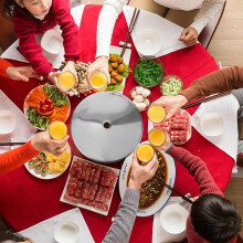 Wärmeverteilungsring aus Edelstahl für Induktionskochfelder und Warmhalteplatten, praktisches Design