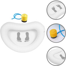 Tragbares, aufblasbares und zusammenklappbares Fußbad zum Einweichen und Reinigen der Füße, Material: PVC, Farbe: Weiß, geeignet