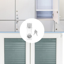 Cerradura de acero inoxidable con etiqueta para llave, pestillo de seguridad para puerta, diseño resistente a la intemperie.