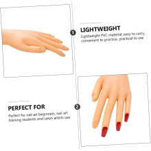 Model nail artu, ruka, manikúra, tréningová ruka na gélové nechty s lepidlom