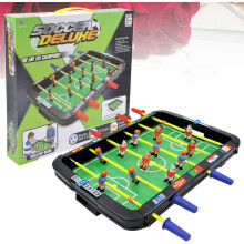 Mini futbolín de mesa con 6 varillas para adultos, ideal para fiestas y eventos.