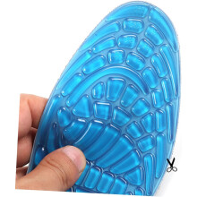 Plantillas de gel para zapatos, para hombre y mujer, color azul, talla S, con soporte para el arco del pie, ideales para correr, caminar y uso diario.
