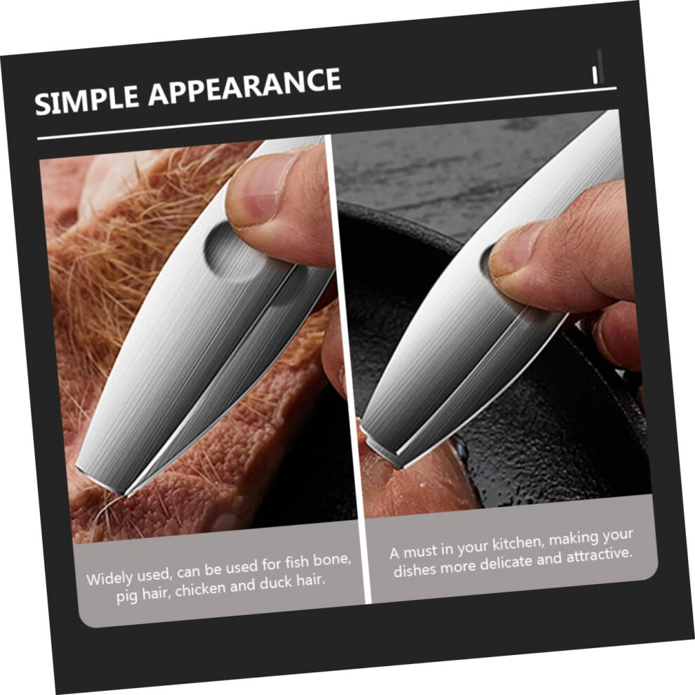 Hkhbjs Stainless Steel Pig Hair Clip Hair Tweezer Kitchen Plier Tip Spring Removal Tweezers