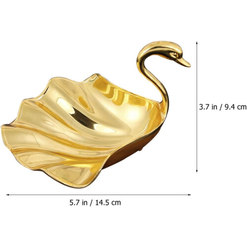 Tisch-Süßigkeitentablett, Snacktablett, goldene Tieroptik, dekoratives, einzigartiges Design 1