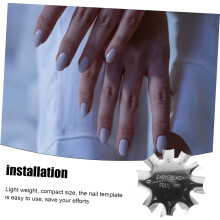 2 Stück French Manicure Schablonenwerkzeuge Nagelkunst Kantentrimmer Metallschablonen