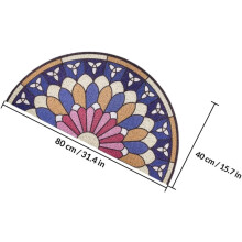 Halbkreisförmige PVC-Spiralfußmatte für Eingangsbereich, Schlafzimmer und Küche