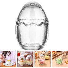 100 ml Puddingbecher aus Glas, Eierschalenform, lebensmittelecht, spülmaschinenfest, glatte Oberfläche, elegantes Design