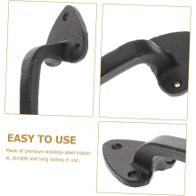 Maniglia di ricambio in ghisa per porta da patio, ideale per porte interne di capannoni, dal design rustico.
